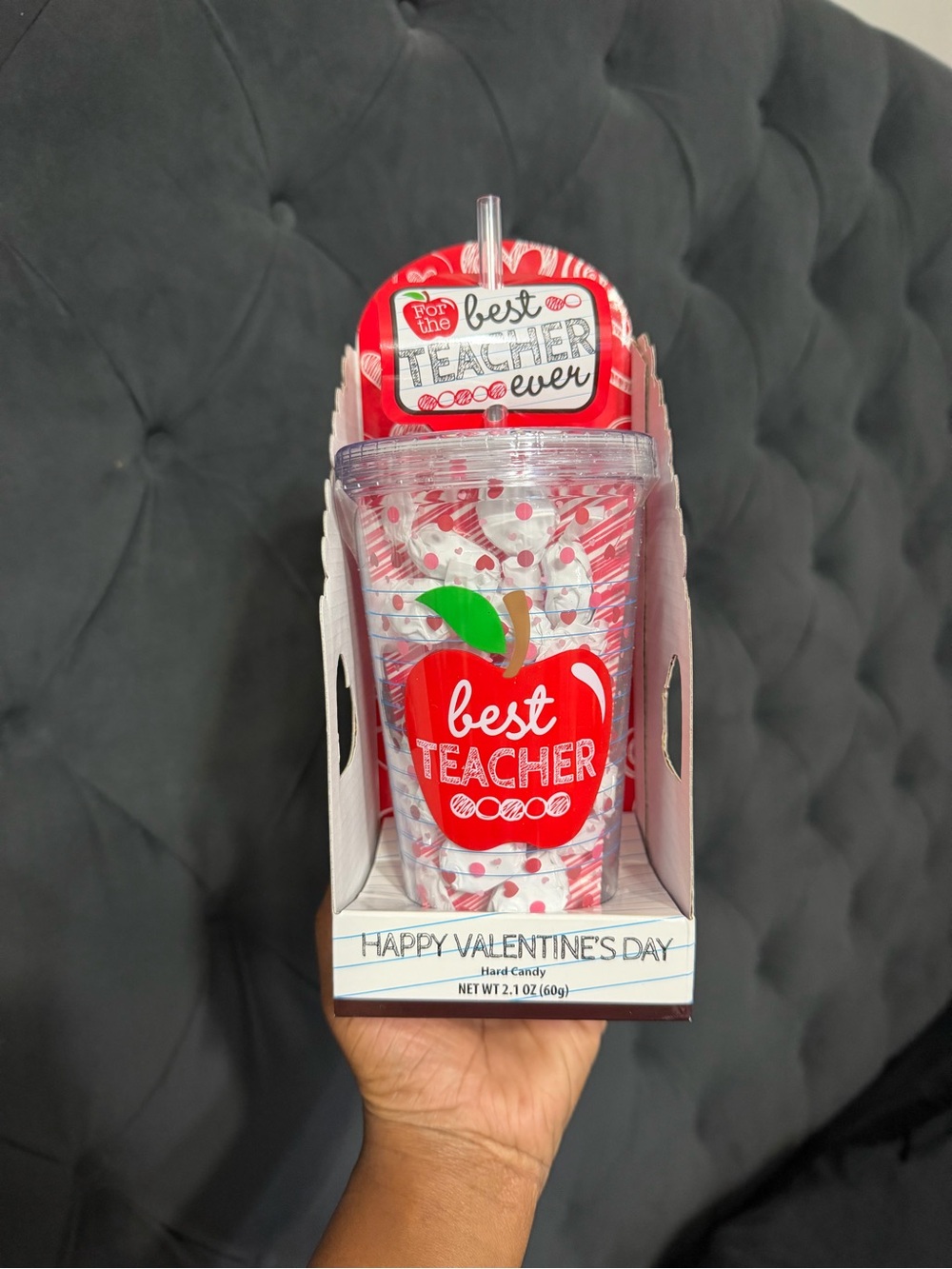 Best Teacher Ever Red Apple Tumbler Gift